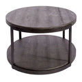 Contemporary Gauntlet Gray Oval Coffee Table