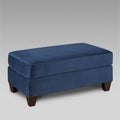 4 Piece Living Room Sofa Set with Ottoman and Upholstered Cushions