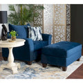 Roundhill Furniture Camero Navy Blue Fabric Pillowback 4-Piece Sofa Set