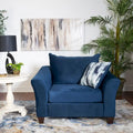 4 Piece Living Room Sofa Set with Ottoman and Upholstered Cushions