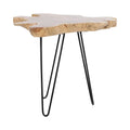 East at Main Live-Edge Teak Wood Table with Iron Legs