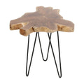 East at Main Live-Edge Teak Wood Table with Iron Legs
