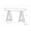 Hawkins 50-Inch Wide Modern Industrial Console Sofa Table in Solid Walnut Wood and Metal