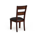 Set of 2 Paur Farmhouse Brown Wooden Dining Chairs by Furniture of America