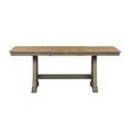 Lindsey Farm 7-Piece Trestle Table Set in Gray and Sandstone