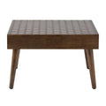 Cozy Rustic Solid Wood Square Coffee Table for Living Room - 24" W x 24" L x 15.3" H