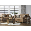 2 Piece Sofa and Loveseat Set with Nailhead Trim and Rolled Arms