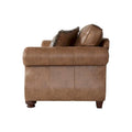 2 Piece Sofa and Loveseat Set with Nailhead Trim and Rolled Arms