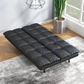 Convertible Futon Sofa Bed with Memory Foam - Foldable Loveseat Sleeper Daybed with Adjustable Armrests for Compact Spaces
