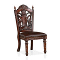 Abeena Set of 2 Traditional Cherry Solid Wood Side Chairs by Furniture of America