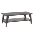 Dark Grey Hollywood Coffee Table with Storage Shelf