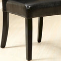 Lerc Modern Espresso Faux Leather Tufted Side Chairs by Furniture of America (Set of 2)