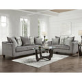 Roundhill Furniture Davoz 2-Piece Living Room Set: Sofa and Loveseat in Tori Slate