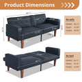 Convertible Memory Foam Futon Sofa Bed - Foldable Daybed Loveseat Sleeper