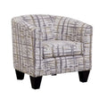 Grafton Home Enzo Gold and Grey Splatter Upholstered Accent Barrel Chair