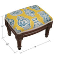 Blue and Yellow Ginger Jar Ottoman