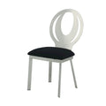 Heer Contemporary Black Steel U-Shaped Pedestal 7-Piece Dining Set by Furniture of America