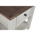 Casual End Table in Antique White and Brown - Bolanburg Collection