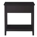 HOMCOM Flip Top End Side Table with Cabinet and Bottom Shelf – Stylish Storage Solution for Bedroom