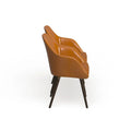Set of 2 Carson Carrington Akrehamn Cappuccino Faux Leather Armchairs