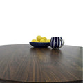 Round Walnut Finish Dining Table