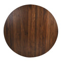 Round Walnut Finish Dining Table