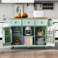 Versatile Drop-Leaf Kitchen Island Cart with 3 Drawers