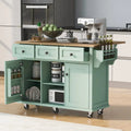 Versatile Drop-Leaf Kitchen Island Cart with 3 Drawers