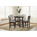 Signature Design by Ashley Langwest Counter Height Dining Table with 4 Barstools - Complete Set of 5