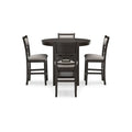 Signature Design by Ashley Langwest Counter Height Dining Table with 4 Barstools - Complete Set of 5