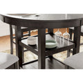 Signature Design by Ashley Langwest Counter Height Dining Table with 4 Barstools - Complete Set of 5