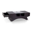 Angelic Contemporary Storage Coffee Table with Glass Insert by Furniture of America