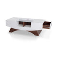 Angelic Contemporary Storage Coffee Table with Glass Insert by Furniture of America