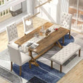 6-Piece Rustic Farmhouse Dining Set