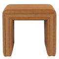 HomePop Contemporary Channel-Designed Ottoman