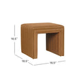 HomePop Contemporary Channel-Designed Ottoman