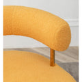 SEYNAR Contemporary Glam Upholstered Open-Back Accent Chair with Gold Legs