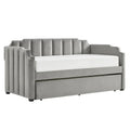 iNSPIRE Q Modern Chareau Glam Grey Velvet Daybed