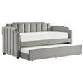 iNSPIRE Q Modern Chareau Glam Grey Velvet Daybed