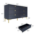 Mid-Century 6-Drawer Storage Dresser Chest Sideboard