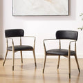 Set of 2 Mid-Century Solid Wood Accent Dining Chairs by Art Leon