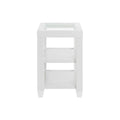 Cordero 16-Inch Wide Wood and Glass Top Chairside End Table with Shelf Storage