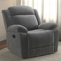Overstuffed Arm and Back Manual Recliner Chair