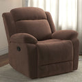 Overstuffed Arm and Back Manual Recliner Chair
