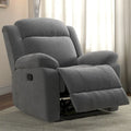 Overstuffed Arm and Back Manual Recliner Chair