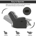 Overstuffed Arm and Back Manual Recliner Chair