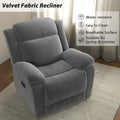 Overstuffed Arm and Back Manual Recliner Chair