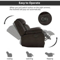 Overstuffed Arm and Back Manual Recliner Chair
