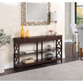 Oxford 60-Inch Console Table with Shelves and 2 Drawers by Convenience Concepts
