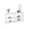 Oxford 60-Inch Console Table with Shelves and 2 Drawers by Convenience Concepts